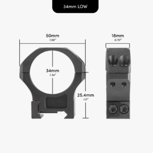 AKRA LEGACY 34mm Precision Rings - Low (0.9")