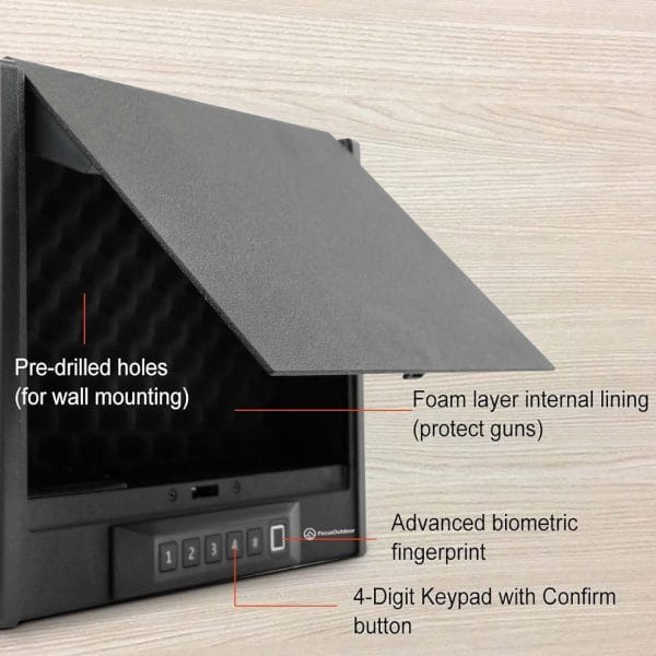 FocusOutdoor® Biometric Fingerprint 3-Way Access Gun Safe - Image 3