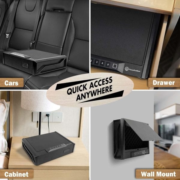 FocusOutdoor® Biometric Fingerprint 3-Way Access Gun Safe - Image 4