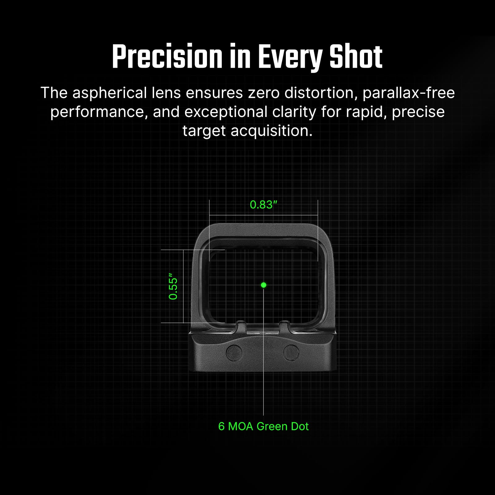 Olight Osight SE 6 MOA Enclosed Red Dot Optic with RMSc Footprint and Replaceable Battery - Image 10