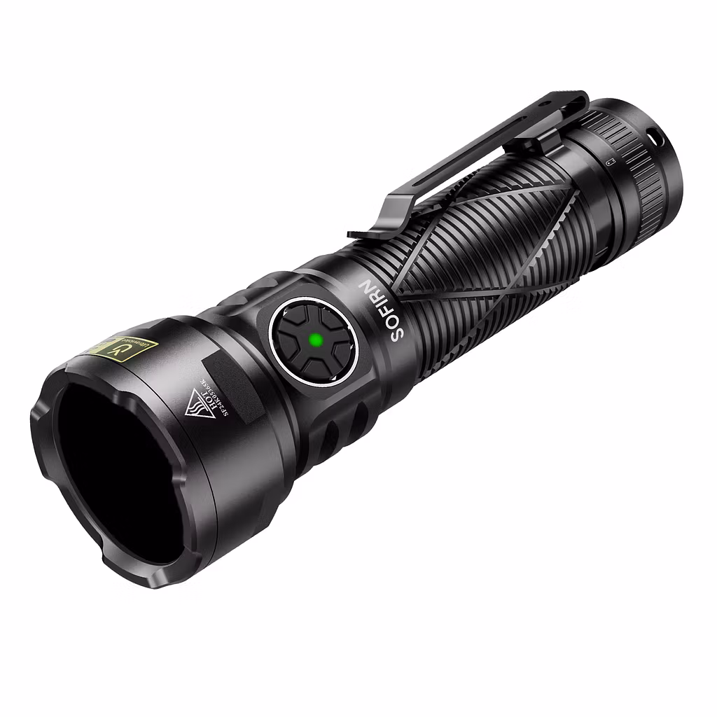 SOFIRN SR15UV 365nm Rechargeable UV Flashlight – 4× SST08-UV LEDs with Magnetic Tail Cap