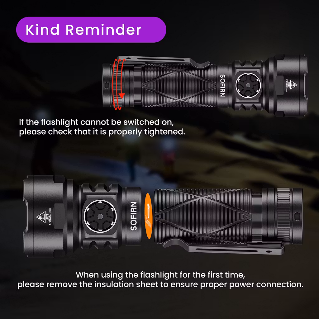 SOFIRN SR15UV 365nm Rechargeable UV Flashlight – 4× SST08-UV LEDs with Magnetic Tail Cap - Image 2